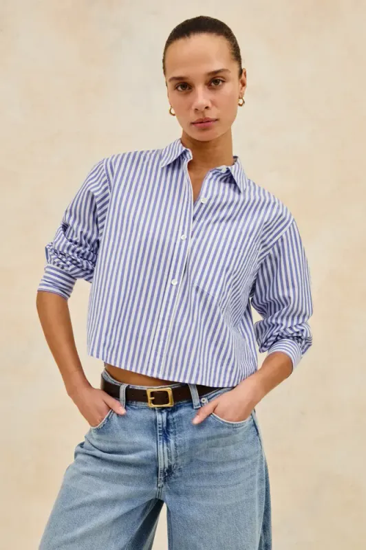 Ramy Shirt Mariner White Stripe Rails