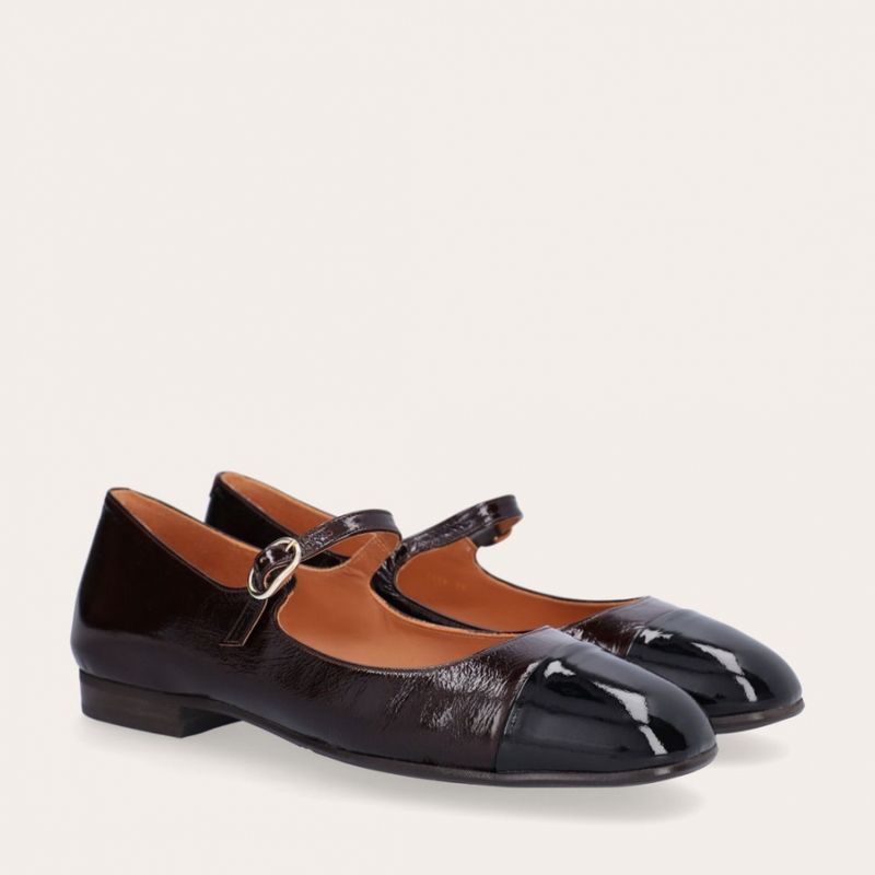 Billi Bi A7433  Mary-Jane Ballerina Burgunder/Svart