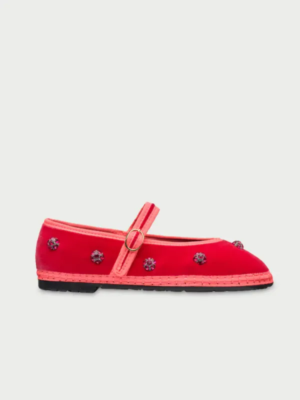 Pierre Flower Pink Mary Jane Flabelus