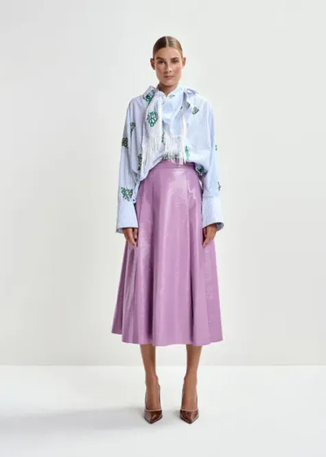 Hovedbilde Jib Faux Leather Skirt Bright Mauve Essentiel ...