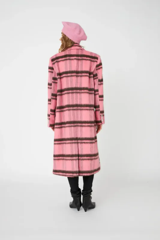 Sloanecras Coat Pink Check Cras