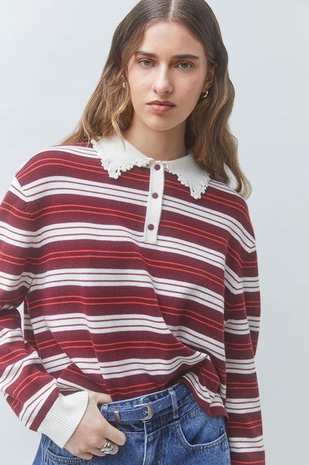 Hovedbilde Pull Prego Sweater Bourgogne Suncoo Paris