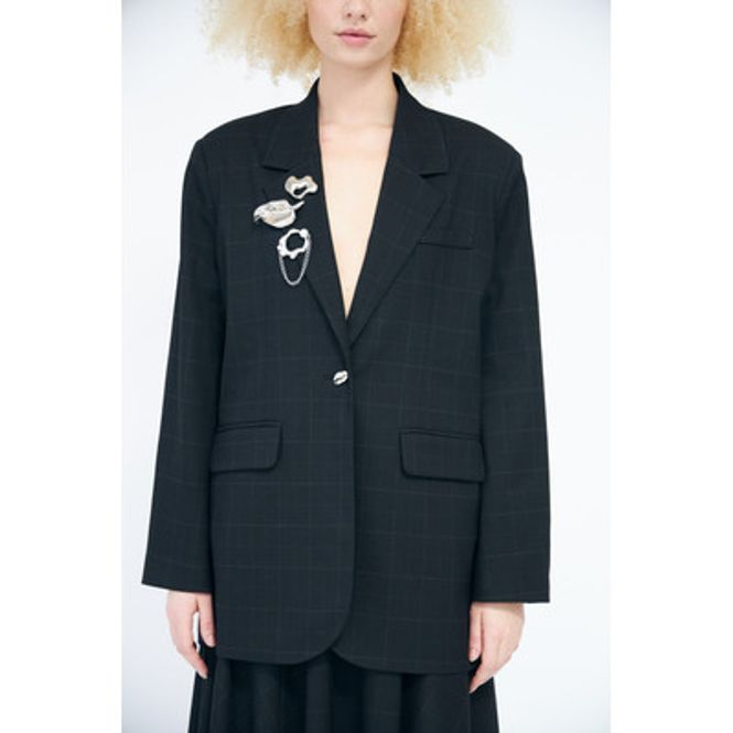 Hovedbilde Aishacras Blazer Dark Grey Check Cras