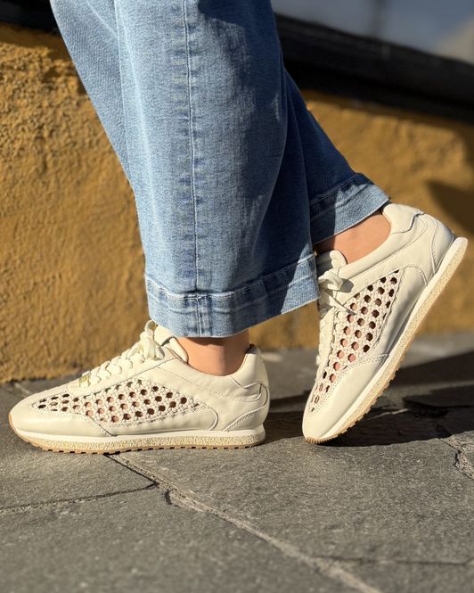 Hovedbilde 2011 Woven Bianco/Taupe Amber Sneaker Laura ...