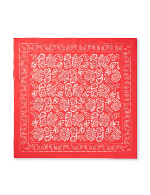Soft Cotton Paisley Scarf Soli Fiery Red Mads Nørgaard