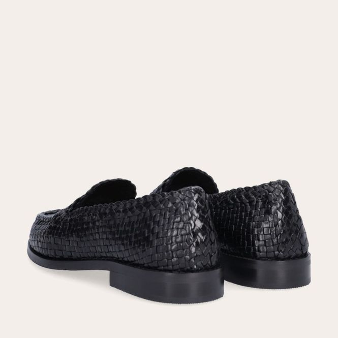 Hovedbilde A9575 Black Nappa Flettet Loafers Billi Bi
