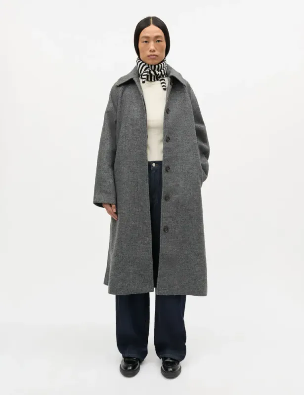 One Wool Momo Stripe Scarf Black/Vanilla Ice Mads Nørgaard