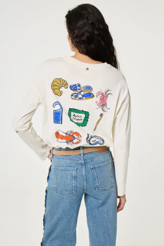 Philene LS T-Shirt Cozy White Fabienne Chapot