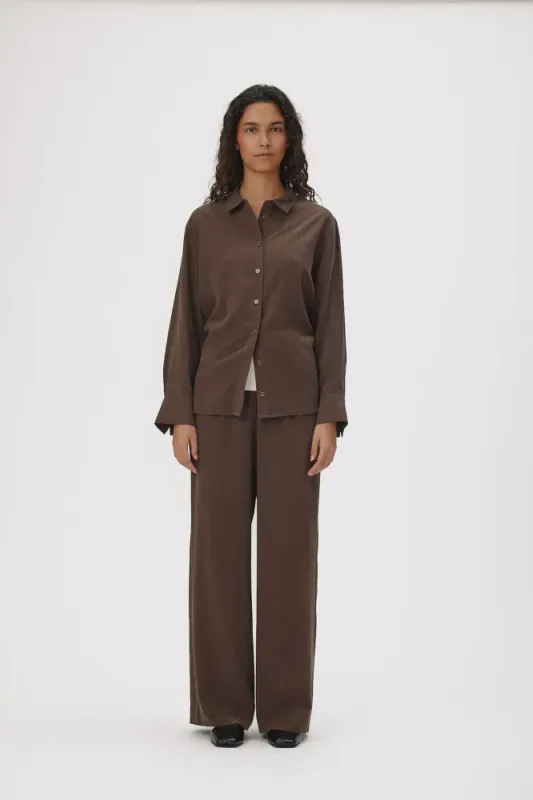 Ally Shirt Espresso Brown Six Ámes