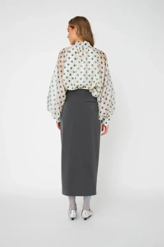 Jackiecras Blouse Navy Dots Cras