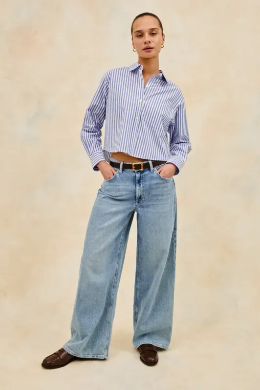 Ramy Shirt Mariner White Stripe Rails